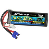 

COMMON SENSE RC Lectron Pro 14.8V 3000mAh 30C Battery with EC3 Connector for EDF Jets, High-Performance 3D Planes and Quadcopters