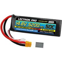 

COMMON SENSE RC Lectron Pro 14.8V 5200mAh 50C Lithium Polymer Soft Case Battery Pack with XT60 Connector + CSRC Adapter for XT60 Batteries to Popular RC Vehicles
