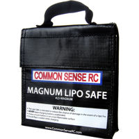 

COMMON SENSE RC Magnum Lipo Safe Charging/Storage Bag for Multiple 3S Lithium Polymer Battery