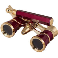 

Levenhuk 3x25 Broadway 325N Opera Glasses with LED Light and Lorgnette, 6 Degree Angle of View, Red