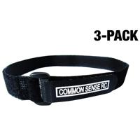

COMMON SENSE RC Self-Securing Closure Battery Strap, 20", 3-Pack