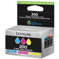 

Lexmark 200 Color Ink Cartridge MultiPack, 3 Pack, Yellow/Cyan/Magenta