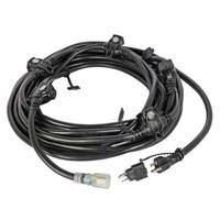 

Lex E-String 20 Amp 12/3 STW, NEMA 5-15 Extension Cord, 6-Receptacles, 50', Black