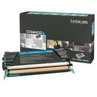 

Lexmark Lexmark C734A1CG Cyan Toner Cartridge for C734, C736, X734, X736 & X738 Series Printers, 6000 Pages Yield