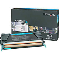 

Lexmark C734A2CG Cyan Toner Cartridge for C734, C736, X734, X736 & X738 Series Printers, 6000 Pages Yield