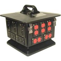 

Lex PowerHOUSE Pagoda 100 Amp 3 Phase Portable Distribution Box, 15 Duplex Receptacles