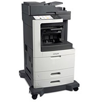 

Lexmark MX812dpe B&W Laser Multifunction Printer, Staple-Hole Punch, 70 ppm, 1200 Pages Standard - Print, Copy, Scan, Fax