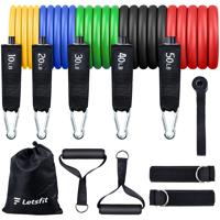 

LetsFit JSD04 Exercise Resistance Bands Sets, Multi-Color, 5-Pack