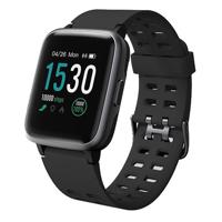 

LetsFit ID205 1.3" Touch Screen GPS Smart Watch with Heart Rate and Sleep Monitor, 5ATM Waterproof, Black