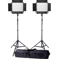 

Ledgo Ledgo Value Series Daylight AC/DC Sony LED Panel 900 2-Light Kit, Includes Daylight LED Panel 900, 8.0' Air Cushioned Stand, Interfit Stand Bag