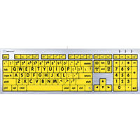 

LogicKeyboard ALBA Large Print Mac Pro Keyboard (American English), Black on Yellow