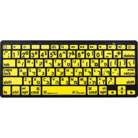 

LogicKeyboard XL Print Wireless Bluetooth 3.0 Mini Keyboard (American English/Hebrew, Black on Yellow)
