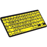 

LogicKeyboard XL Print American English Bluetooth Mini Keyboard, Black on Yellow