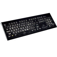 

LogicKeyboard Largeprint White on Black Astra Backlit PC American English Keyboard