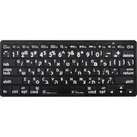 

LogicKeyboard XL Print American English/Hebrew Wireless Bluetooth 3.0 Mini Keyboard, 78 Keys (ANSI Version), 79 Keys (ISO Version), White on Black
