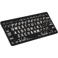 

LogicKeyboard XL Print American English Bluetooth Mini Keyboard, White on Black