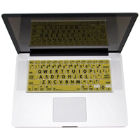 

LogicKeyboard XLPrint LogicSkin American English Keyboard Cover, Black on Yellow