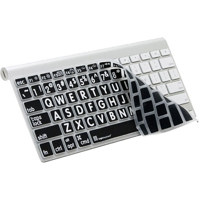 

LogicKeyboard Ultra Thin Apple LogicSkin Transparent/Black Keyboard Cover with White Large Print