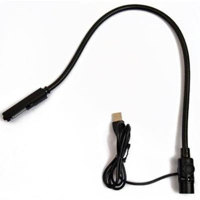 

Littlite LED-NA-USB Series 12" LED Gooseneck Console Light with Right Angle Connector and USB Cable