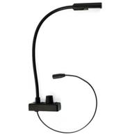 

Littlite IS-LED Series 12" Permanently Attached Gooseneck Dual Color White/Red LED Lampset with Bottom Mount Cord, Euro Power Supply