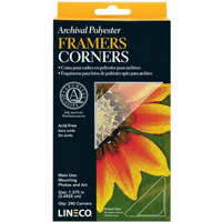 

Lineco Self-Adhesive Polyester Mounting Corners - 1 3/8" Clear (240/Pkg.)