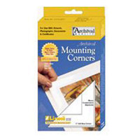 

Lineco Self-Adhesive Polypropylene Mounting Corners - 3" Clear (100/Pkg.) Full View