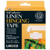 

Lineco Self-Adhesive Linen Tape, 1.25"x35', Color: White