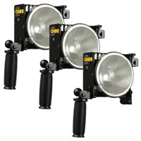 

Lowel Omni 3-Light Kit, Includes 3x Omni Light with Barndoors & Power Cords, 2x Silver Umbrella, 2x White Umbrella, 3x Uni-to Dual Stands, Hard Case
