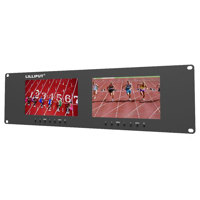 

Lilliput RM-7025 3RU Rackmount LED Monitor with Dual 7" Screen, 800x480, Dual VGA, Video and DVI Input/Output