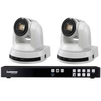

Lumens Media Processor LC200 CaptureVision Station with 2x VC-A61P 4K UHD IP PTZ Cameras, White