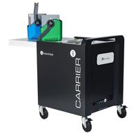 

LockNCharge Carrier 30 Device Charge Only Cart with Large Baskets for Chromebook, Tablet and iPad, Gray/White