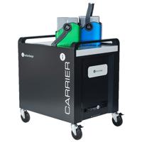 

LockNCharge Carrier 40 Device Charge Only Cart with Large Baskets for Chromebook, Tablet and iPad, Gray/White