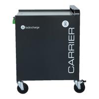 

LockNCharge Carrier 30 Device Sync and Charge Cart with Large Baskets for Chromebook, Tablet and iPad, Gray/White