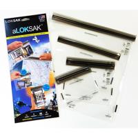 

LokSak aLokSak Assorted Waterproof Resealable Storage Bags, Set of 4 (4x7, 6x6, 9x6, 12x12), Clear
