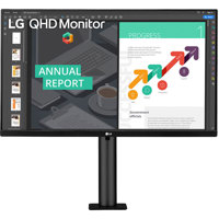 

LG 27BN88Q-B 27" 16:9 QHD HDR10 IPS Monitor with Ergonomic Stand, Built-In Speakers