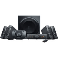 

Logitech Z906 5.1 Dolby Digital Sound Speaker, 500W RMS Power, Four Satellite Speakers, Wireless Infrared Remote, Console for Managing Sound