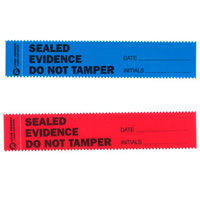 

Lynn Peavey Zipr-Weld Evidence Strips with "Sealed Evidence Do Not Tamper", Pack of 100, Red,