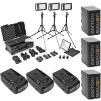 

Litepanels Lykos+ Bi-Color Flight Kit - With 3x Anton Bauer Single Position Charger with 5V USB Output, 3x Anton Bauer NP-F976 7.2V 6600 mAh Li-Ion Battery