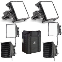 

Litepanels 2x Gemini 1x1 RGBWW LED Soft Panel with US Power Cable and Standard Yoke - Bundle With 2x Snapbag Softbox for Gemini 1x1, 2x Snapgrid 40 Degree Eggcrate, Transport Case for 2x Astra 1x1 LED Light