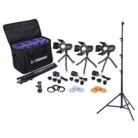 

Litepanels Caliber 3-Light LED Fresnel Kit - With Flashpoint Pro Air Cushioned Heavy Duty Light Stand 9.5'