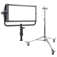 

Litepanels Gemini 2x1 Soft RGBWW LED Panel - With Flashpoint Junior Steel Wheeled Stand - 12'