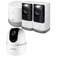 

Lorex 2K QHD Wire-Free Security System - With Lorex W261AQC-E Day/Night 2MP 1080p Smart Indoor Wi-Fi Pan-Tilt Security Camera