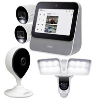 

Lorex Security System with L871T8E Home Center & 2x W282CAD 1080p Wi-Fi Cameras - With Lorex 1080p 2-Way Audio Wi-Fi Floodlight Camera, Lorex 2MP 1080p Full HD Indoor Wi-Fi Security Camera