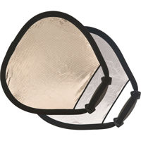 

Lastolite 18" Mini Tri Grip Collapsable Triangular Reflector, Sunlight / SoftSilver, with Built-in Holder.