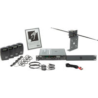 

Listen Technologies LS-48-072 Listen Premiere Level II Stationary RF System, LT-800-072 Transmitter, 4x LR-400-072 Receiver, LA-326 Universal Rack, 72 MHz