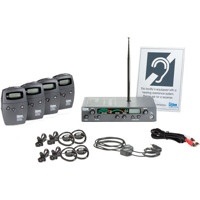 

Listen Technologies LS-50-216 Listen Ultimate Level I Stationary RF System, LT-800-216 Transmitter, 4x LR-500-216 Receiver, 216 MHz