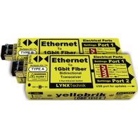 

Lynx Technik AG yellobrik OBD 1510 E Bi-directional Ethernet to 1GB Fiber Transceivers with LC/PC Simplex Fiber Connectors, Distances Up to 10km, Pair