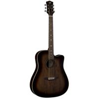 

Luna Art Vintage Dreadnought Acoustic-Electric Guitar, Rosewood Fretboard, Distressed Vintage Brownburst