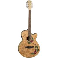 

Luna Flora Rose Semi-Acoustic Guitar, Rosewood Fretboard, Gloss Natural
