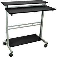 

Luxor 39.4" Wide Adjustable Height Stand-Up Desk, Four 3" Casters, Black